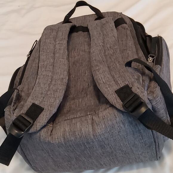 BB Gear Diaper Bag Backpack, Includes Changing Pad & Insulated Side Pocket - Picture 5 of 8